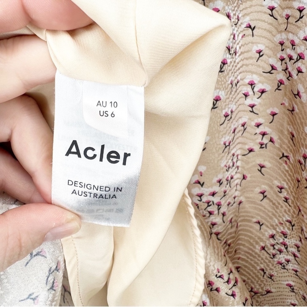 Acler Vales Ditsy Blossum Midi Dress size 6 romantic formal evening luxury - Picture 9 of 10